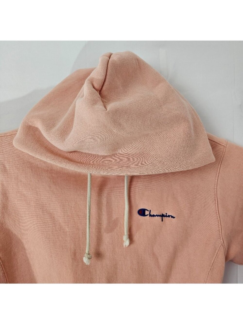 Champion Hoodie Womens XS Pink Reverse Weave Warm Up Sweatshirt Pullover - Picture 2 of 8